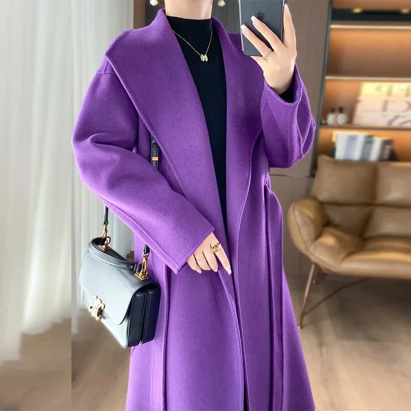Juliette™ Belted Cashmere Coat – Chic and Timeless