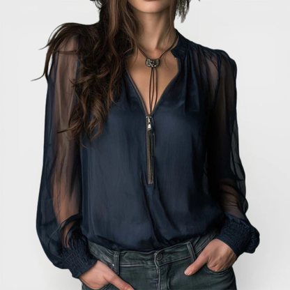 Helen™ | Half-Zip Blouse