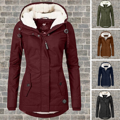 Jenna - Ultra-Soft and Warm Sherpa Hooded Coat