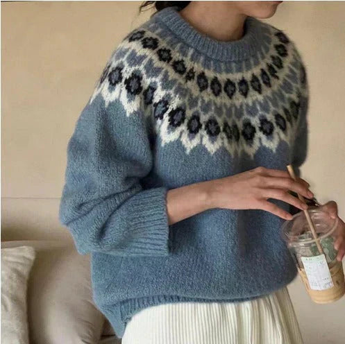 Sophie | Elegant and Refined Jacquard Sweater