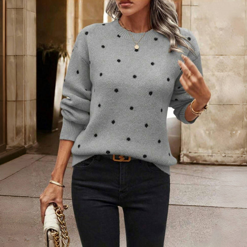 Lilah | Polka-dot knit sweater