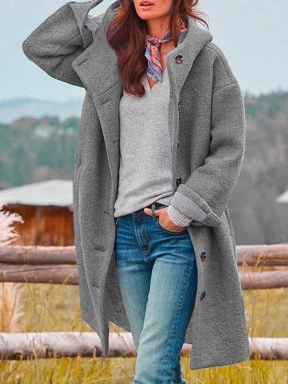 Audrey - Warm Buttoned Outer Jacket, Chic and Comfortable