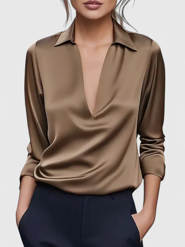 Calvina™ | Satin Blouse