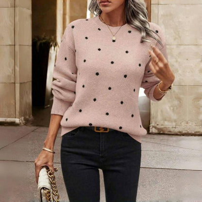 Lilah | Polka-dot knit sweater