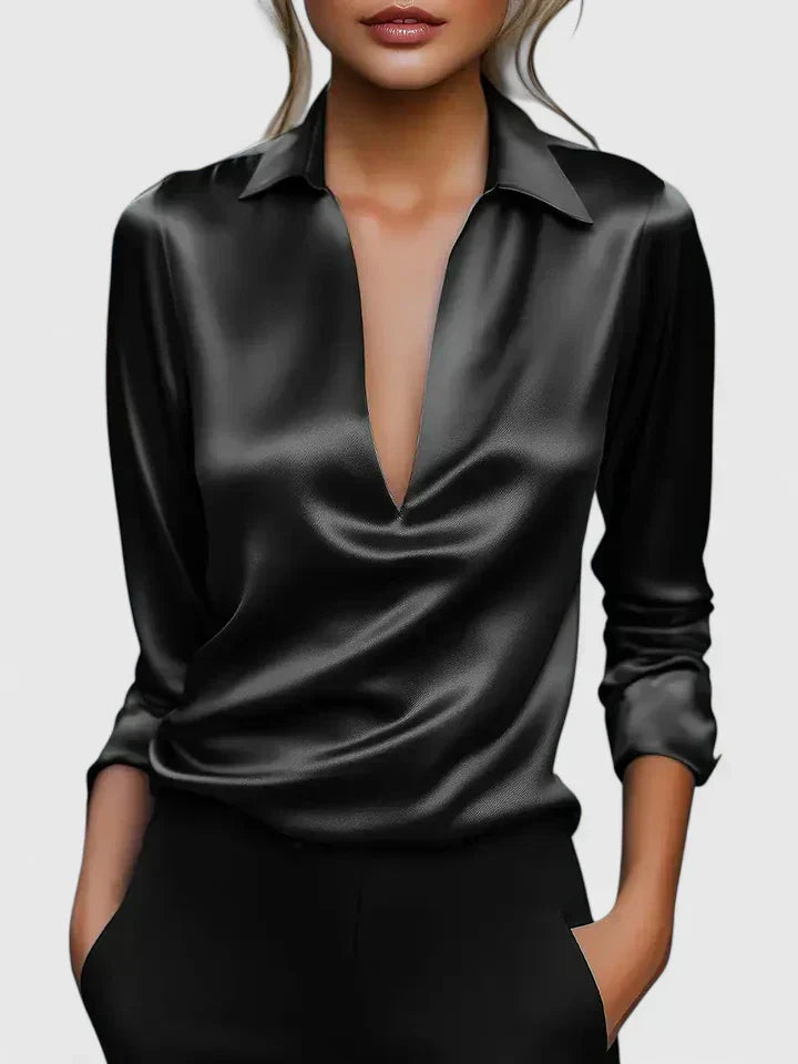 Calvina™ | Satin Blouse