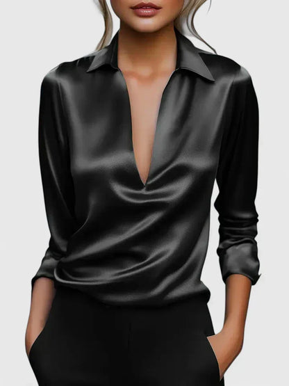 Calvina™ | Satin Blouse