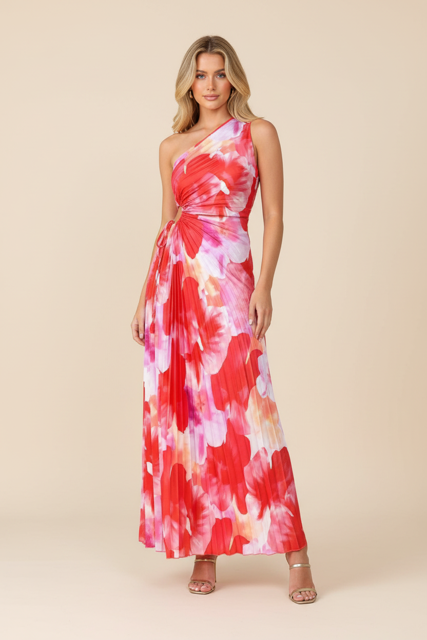 Juniper | Women's One-Shoulder Printed Maxi Dress