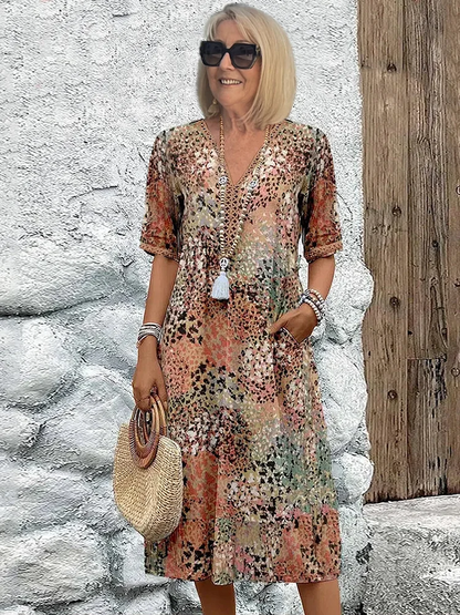 Andrea | Vibrant Midi Dress