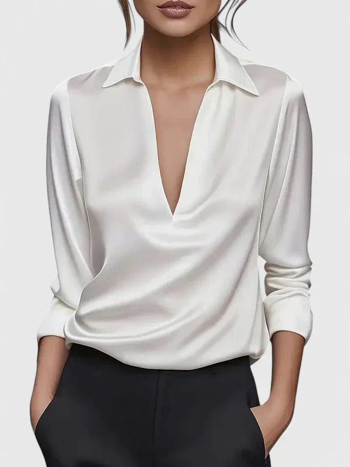 Calvina™ | Satin Blouse