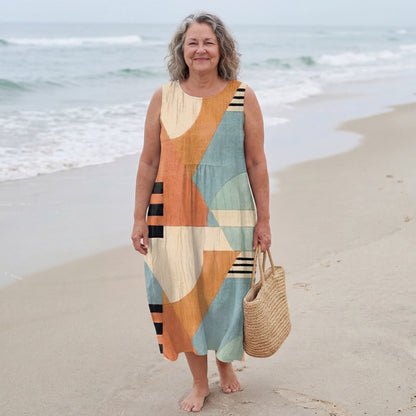 Iris™ Geometric Midi Dress