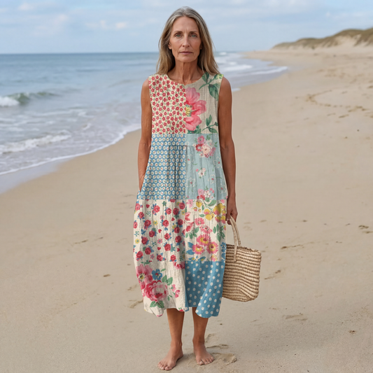 Anna™ Patchwork Midi Dress