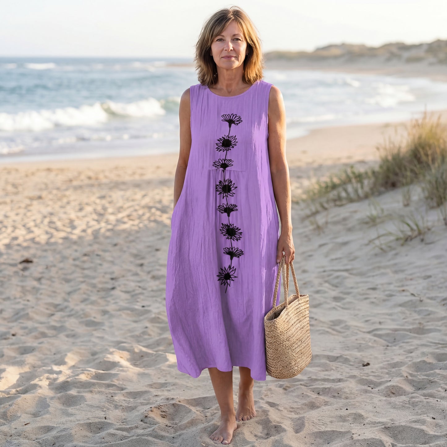 Emma™ Violet Bloom Midi Dress