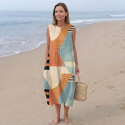 Iris™ Geometric Midi Dress
