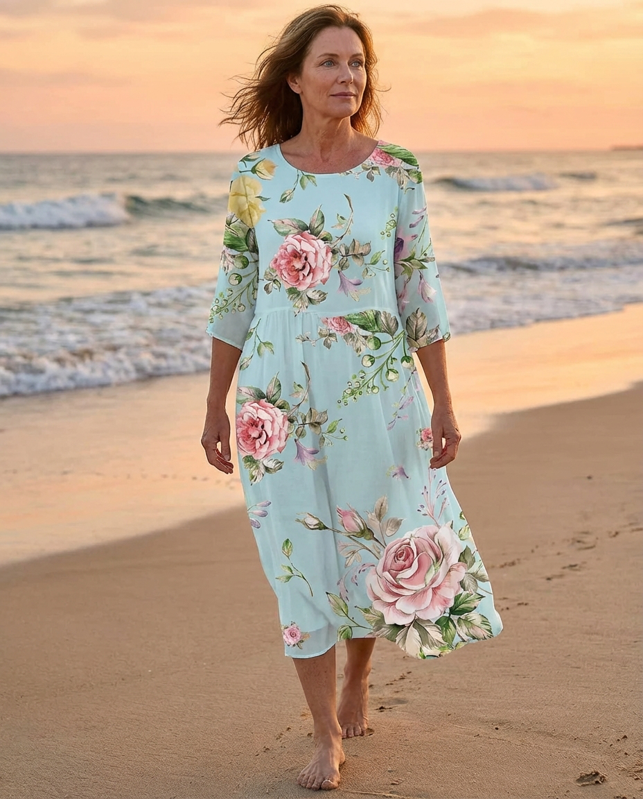 Keely | Sunset Flower Dress