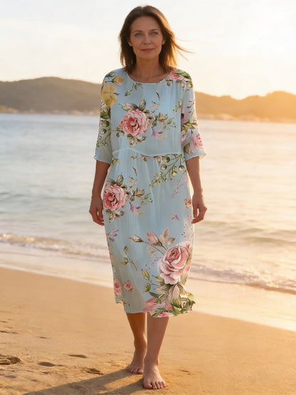 Keely | Sunset Flower Dress