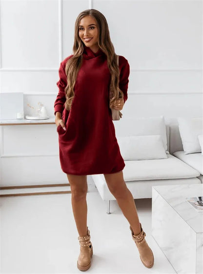 Brielle | Hooded Sweatshirt Midi Dress